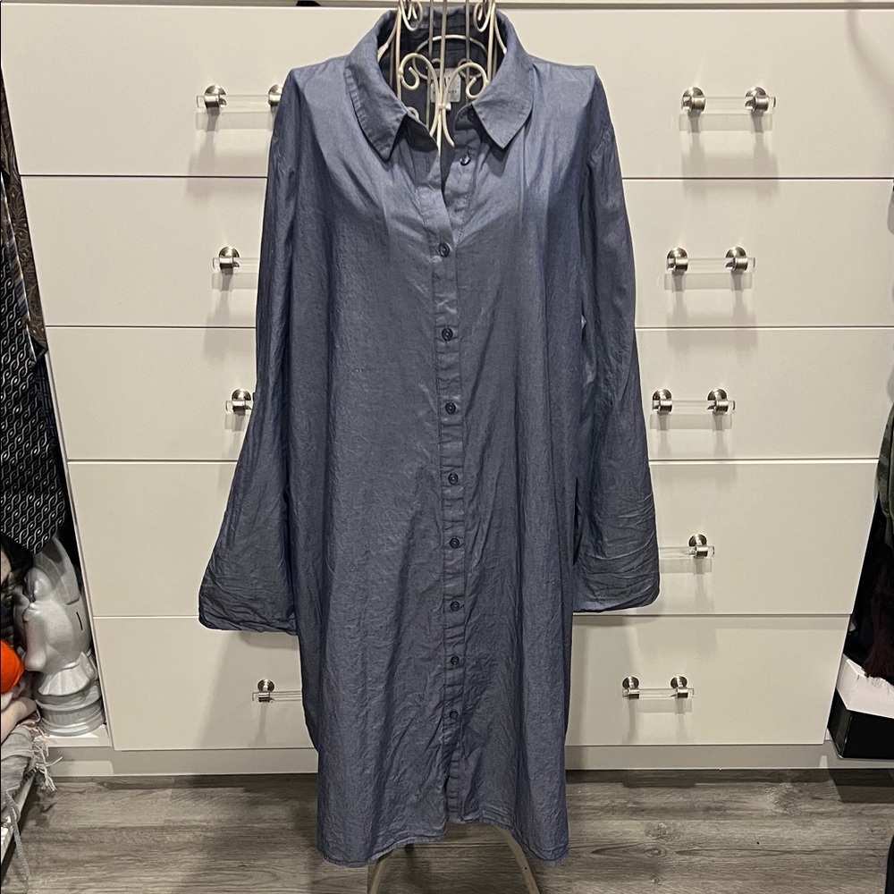 GAP Maternity Cotton/Rayon Blend Button Down Dress, size L